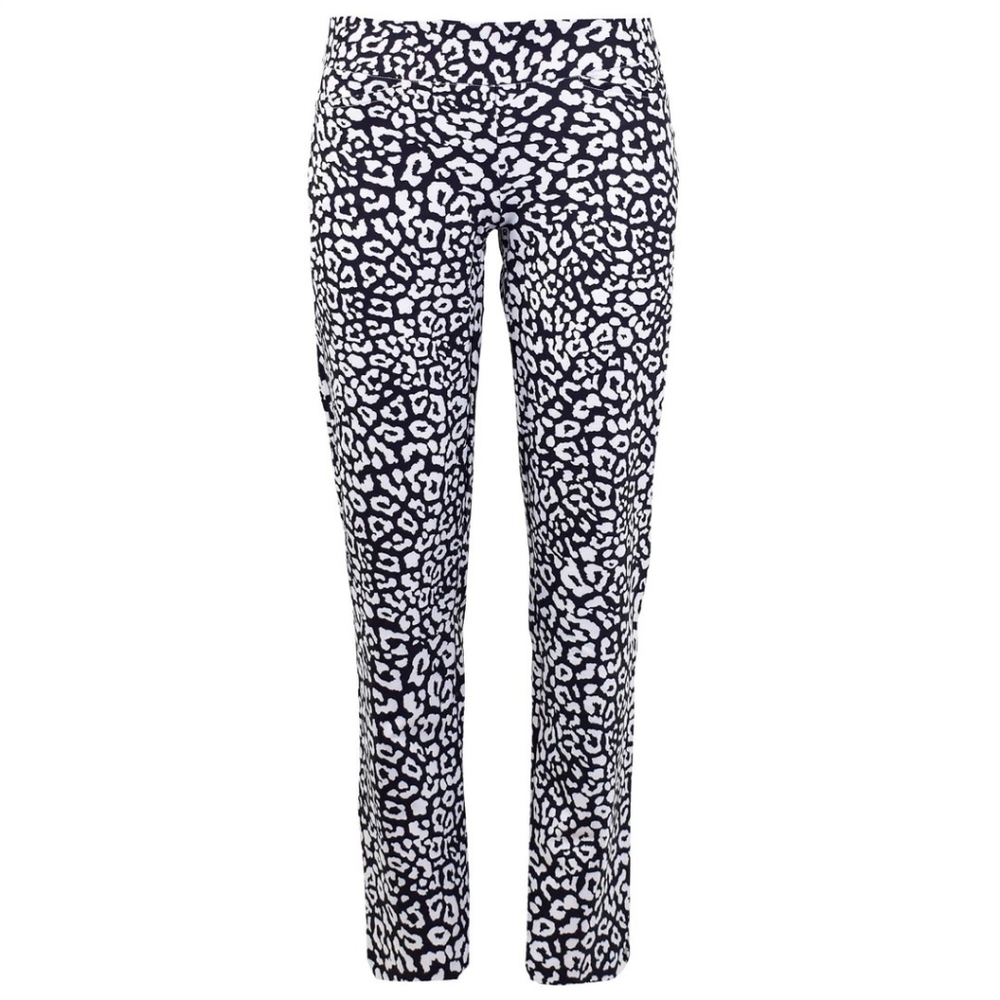 TAIL ACTIVEWEAR MULLIGAN GOLF PANTS-ONYX LEOPARD SIZE 8
